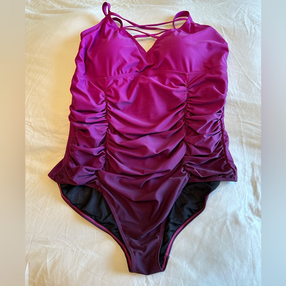 Torrid Purple ombre Swimsuit, Size 3